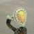 Natural Opal Diamond Ring 6.25 14k W Gold 2.35 TCW Certified For Sale In New York - Image 6 of 11