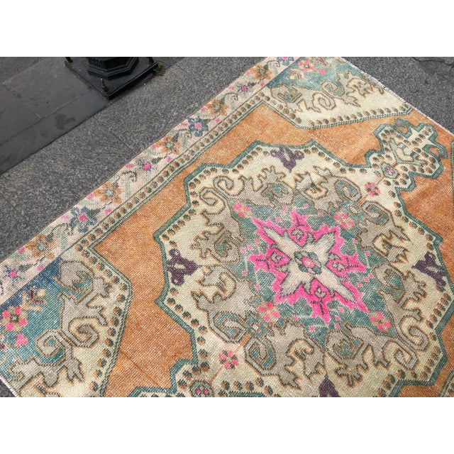 Vintage Turkish Anatolian Rug-4’3’x5’4" For Sale - Image 9 of 11