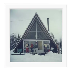 On the Slopes in Stowe 1962 by Slim Aarons Framed C Print