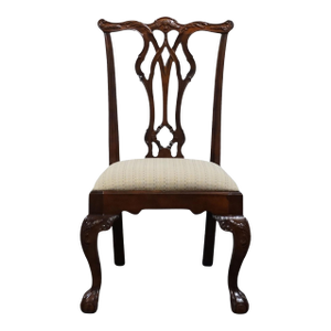 Century Furniture Solid Mahogany Traditional Chippendale Style Ball & Claw Dining Side Chair 400-581
