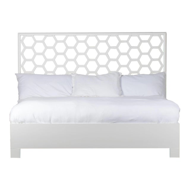 Honeycomb Bed King - White For Sale