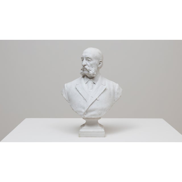 1900s French Bisque Porcelain Bust of Man For Sale - Image 4 of 18