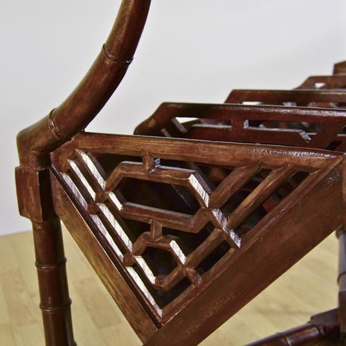 Hollywood Regency Regency Style Mahogany Magazine Rack, 1900s For Sale - Image 3 of 9