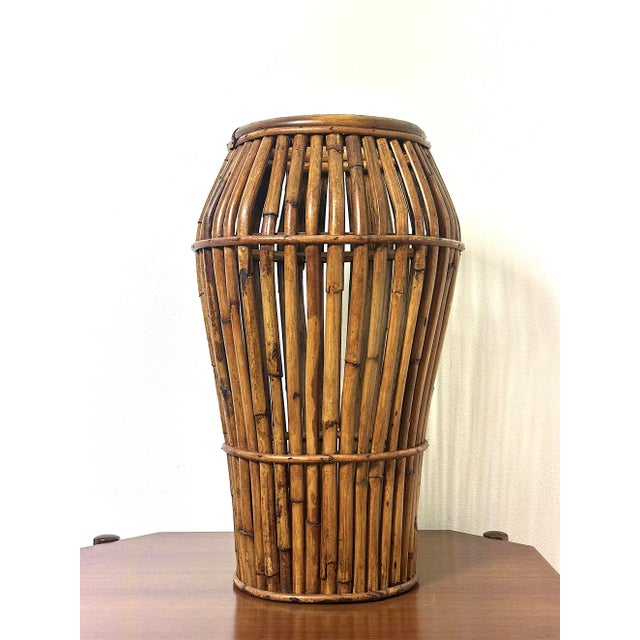 Vintage Bamboo Umbrella Stand, Italy, 1960s For Sale - Image 6 of 10