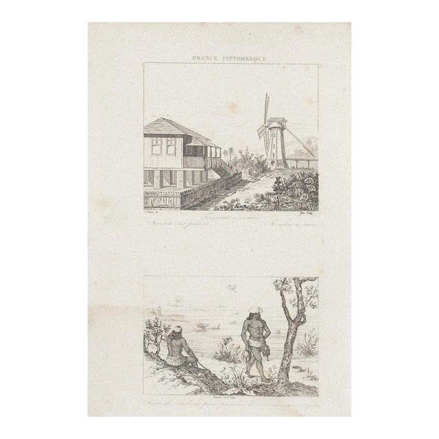 Unknown - Windmill - Original Etching - 19th Century For Sale