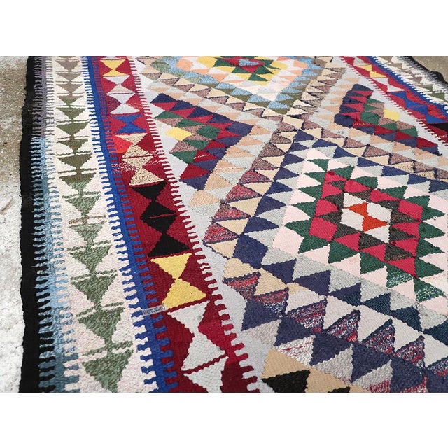 Mid 20th Century Galerie Shabab Collection Mid-20th Century Persian Flatweave Kilim Rug For Sale - Image 5 of 10