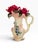 Striking vintage figural pitcher featuring an elegant swan form crowned with a dramatic bouquet of sculpted red roses. The...