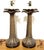 Late 20th Century Pair of British Colonial Style Bronze Palm Tree Lamps with Carved Tribal Motifs For Sale - Image 9 of 12
