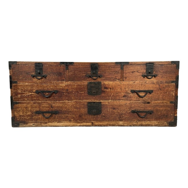 19th Century Edo or Meiji Japanese Katana Dansu Sword Chest For Sale