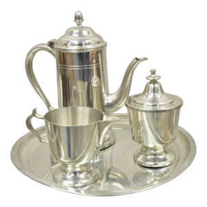 Vintage Woodbury Pewter Henry Ford Museum Pewter Coffee Serving Set- 4 Piece Set