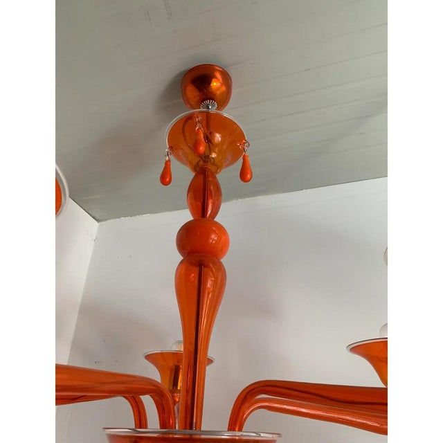 Orange Translucent Glass Chandelier by Simoeng For Sale - Image 6 of 10