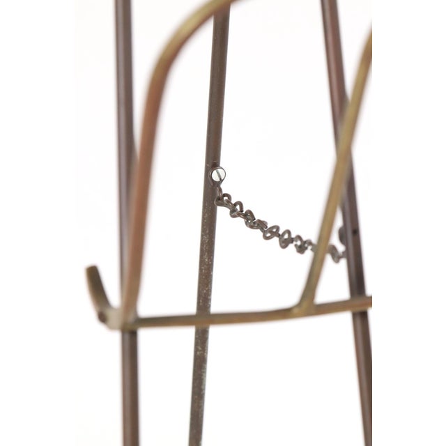 Brass Early 20th Century Brass Tripod Tier Magazine Rack For Sale - Image 8 of 8