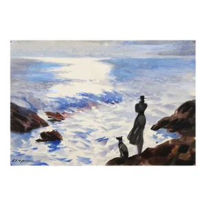 Moonlight, Erik Freyman Watercolor, Signed in Pen