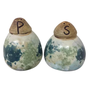 Mid-Century Danish Ceramic Salt & Pepper Shakers