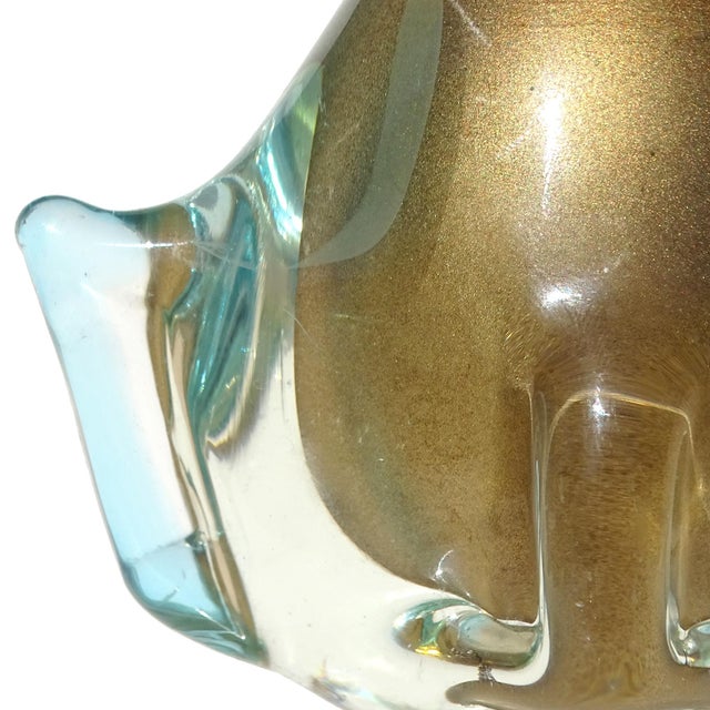 Red Murano Italian Art Glass Vintage Sommerso Red Dog Copper Aventurine Flecks Paperweight Figurine Sculpture For Sale - Image 8 of 8