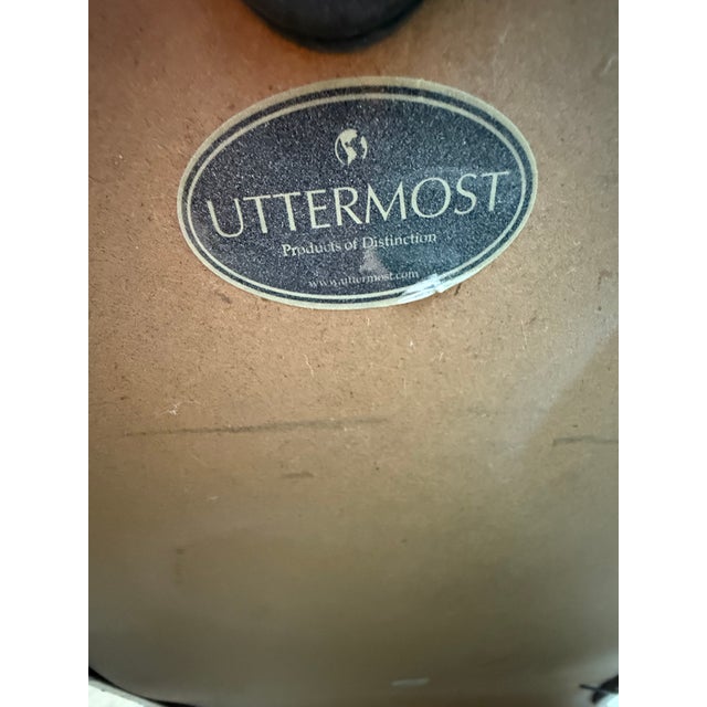 Vintage Late 20th Century Elegant Chinoiserie Pagoda Wall Mirror by Uttermost - Custom Blue and Gold Finish -Newly Painted For Sale - Image 10 of 10