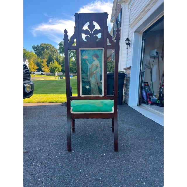 Gothic Revival High-Back Armchair For Sale In Philadelphia - Image 6 of 8
