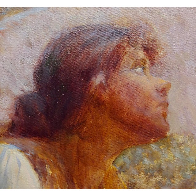 Eanger Irving Couse -Portrait of a Native American Woman-Oil Painting For Sale - Image 4 of 9