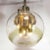 Transparent Mid-Century Modern Brass & Hand Blown Translucent/ Topaz Murano Glass Chandelier For Sale - Image 8 of 12