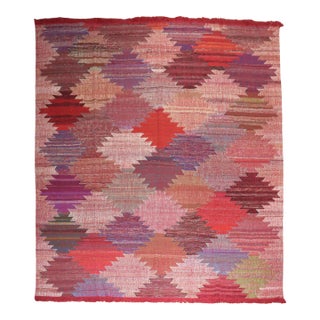 Vintage Zabihi Collection Swedish Inspired Turkish Kilim - 12' x 14'10" For Sale