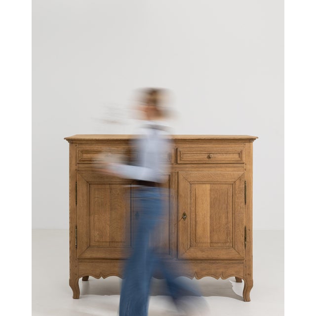 Wood Oak Louis XV Buffet, Rococo Style, France, 19th Century For Sale - Image 7 of 15