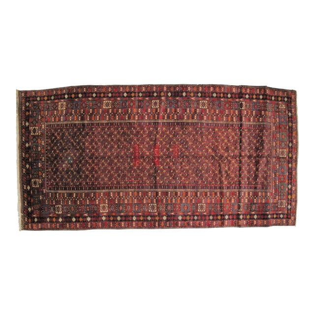 1950s Vintage Signed Bakhtiar Rug - 6′4″ × 15′3″ For Sale