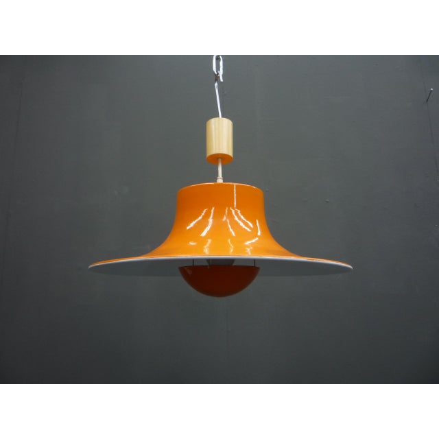Large Orange Space Age Ceiling Lamp from Erco, 1970s For Sale - Image 11 of 11