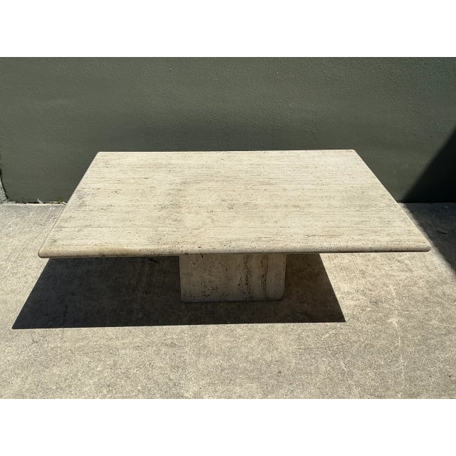 Vintage Italian Travertine Coffee Table For Sale - Image 10 of 12