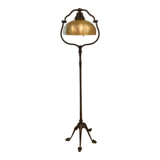 Early 20th Century Art Deco Iron Floor Lamp For Sale