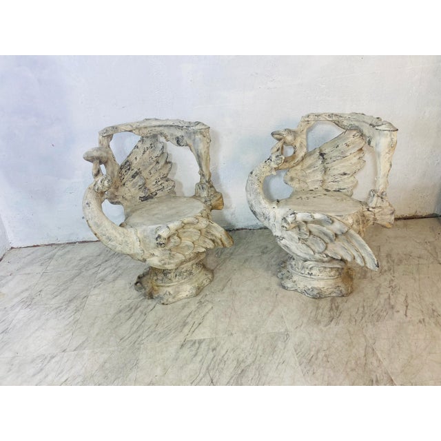 Coastal Vintage Coastal Outdoor Swan Chair For Sale - Image 3 of 13