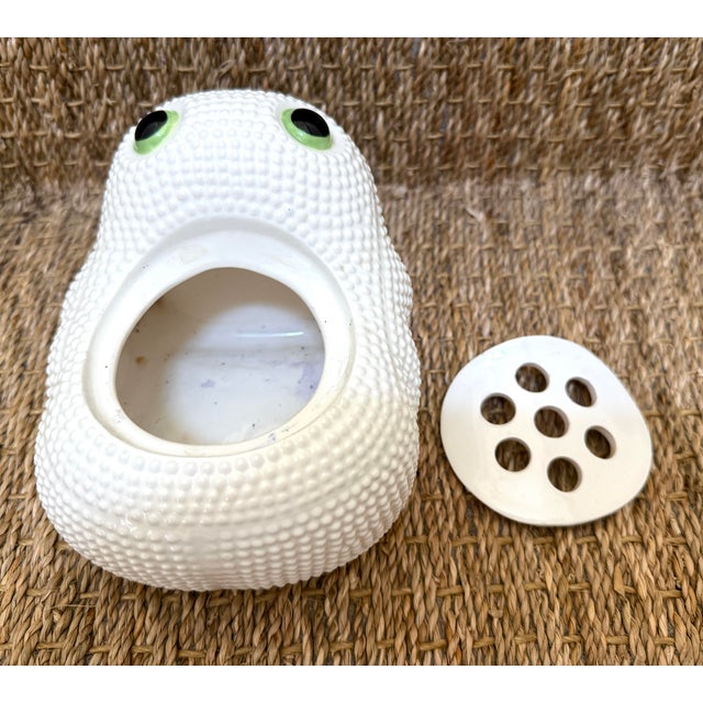 Vintage Hobnail Frog Planter Flower Frog in the Style of Jean Roger For Sale - Image 9 of 12