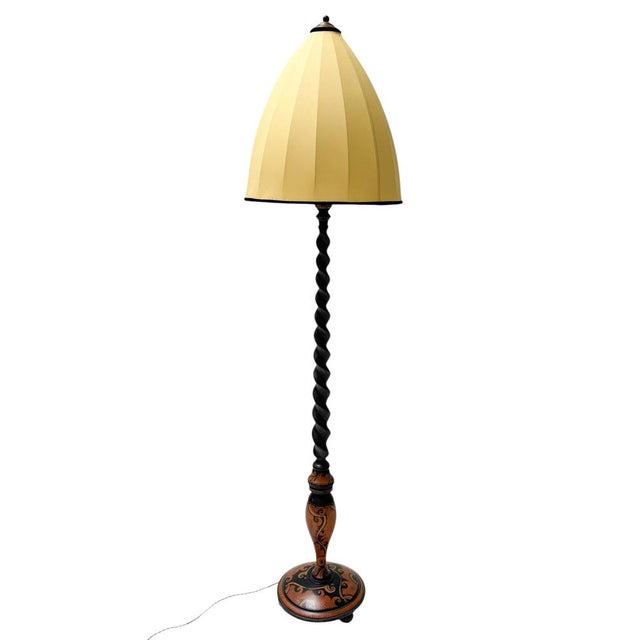 Dutch Art Deco Batik Floor Lamp by Hans Steinpatz, 1920s For Sale - Image 4 of 17