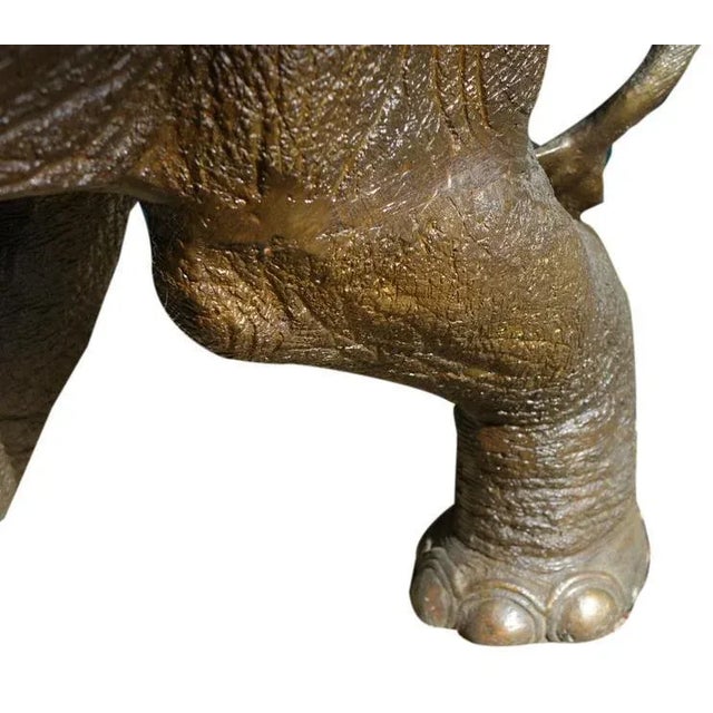 Early 20th Century Large Western Bronze Statue of an Elephant For Sale - Image 4 of 7