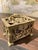 This lavish French Art Nouveau period (1880-1910) jewelry box is entirely chiseled, hammered and pierced with flowers and...