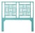 Finn Headboard Queen - Turquoise For Sale