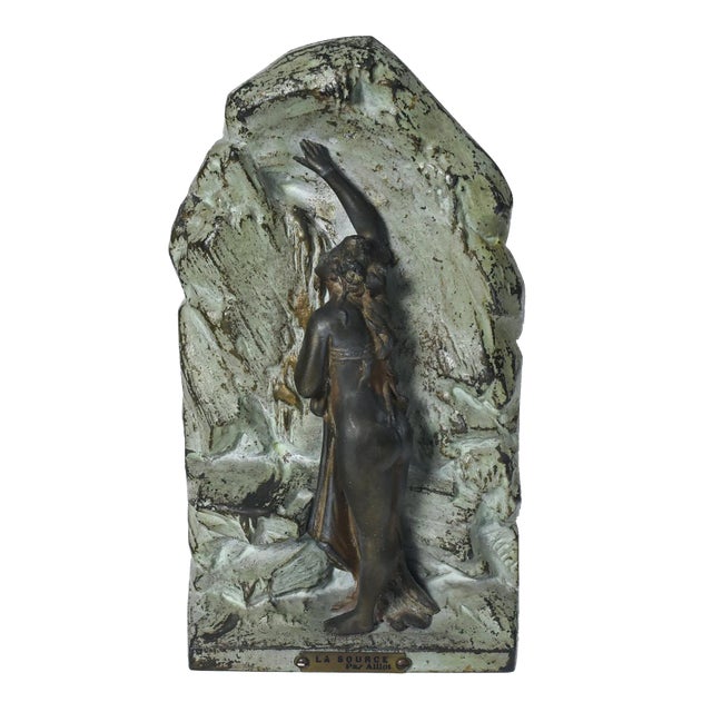 Early 20th Century "La Source" Lucien Charles Edouard Alliot Bronze Sculpture For Sale