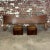 Craftsmen Queen Size Headboard With Floating Nightstands Walnut Curved For Sale In Cleveland - Image 6 of 12