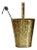 Early 20th-Century English Embossed Gilt Brass Umbrella / Stick Stand For Sale