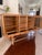 Mid-Century Modern Mid-Century Danish Oak Leaded Stained Glass Sideboard For Sale - Image 3 of 9