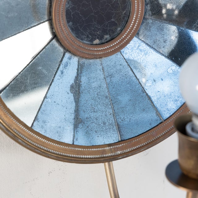 Vintage Art Deco Round Mirrored Wall Lights, Set of 2 For Sale - Image 11 of 14