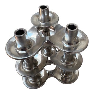 1950s Vintage Atomic Hors D’oeuvre Holder Chrome, Made in West Germany for Gimbels- Set of 3 For Sale