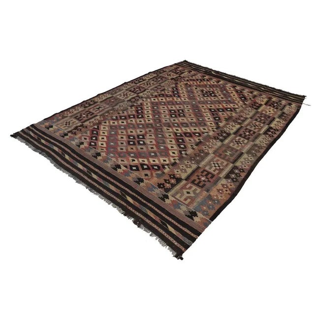 Afghan Kilim Rug, 1950s For Sale - Image 3 of 11