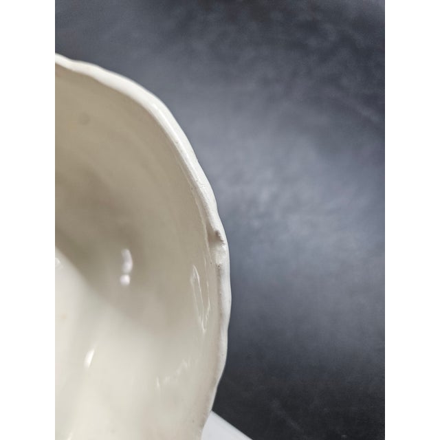 1970s Mid Century Italian Santucci Deruta Ceramic Swan Planter For Sale - Image 5 of 5