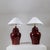 Textile Red Table Lamps by Tommaso Barbi, 1970s, Set of 2 For Sale - Image 7 of 7