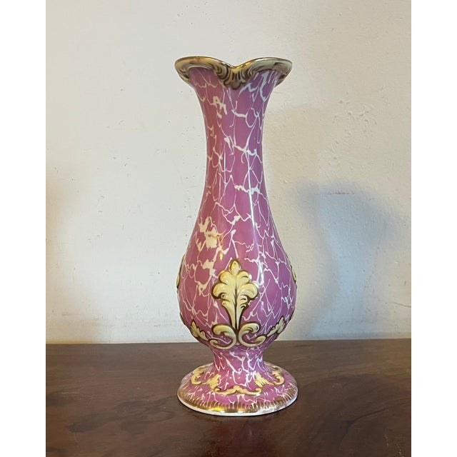 English Antique Early 19th Century English Regency Pink Porcelain Baluster Vase in the French Louis XVI Taste For Sale - Image 3 of 11