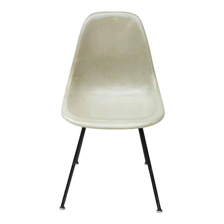 Herman Miller Eames Side Shell Chair in Seafoam Light on Black H