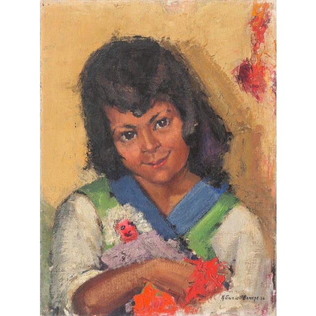 'Hopi Girl With Kachina Doll' by Katharine Benepe, California Woman Artist, 1936, Los Angeles Art Association, Taos For Sale - Image 10 of 10