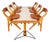 Dining Room Game by Marc Helds for Ibm, Bessière, France, 1983, Set of 7 For Sale