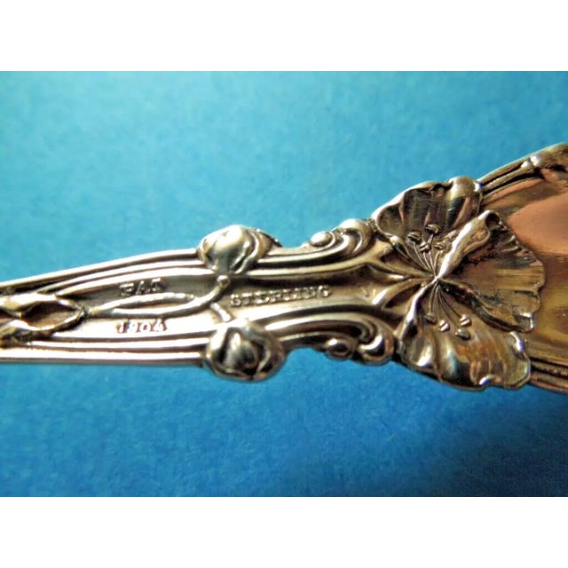 Art Nouveau 1904 Gorham Sterling Silver 'Virginiana' Teaspoon Engraved 'Olive' For Sale - Image 3 of 5