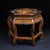 Chinese Vintage Chinese Huali Rosewood Mother-of-Pearl Inlaid "Fish & Lotus" Hexagonal Stool For Sale - Image 3 of 10